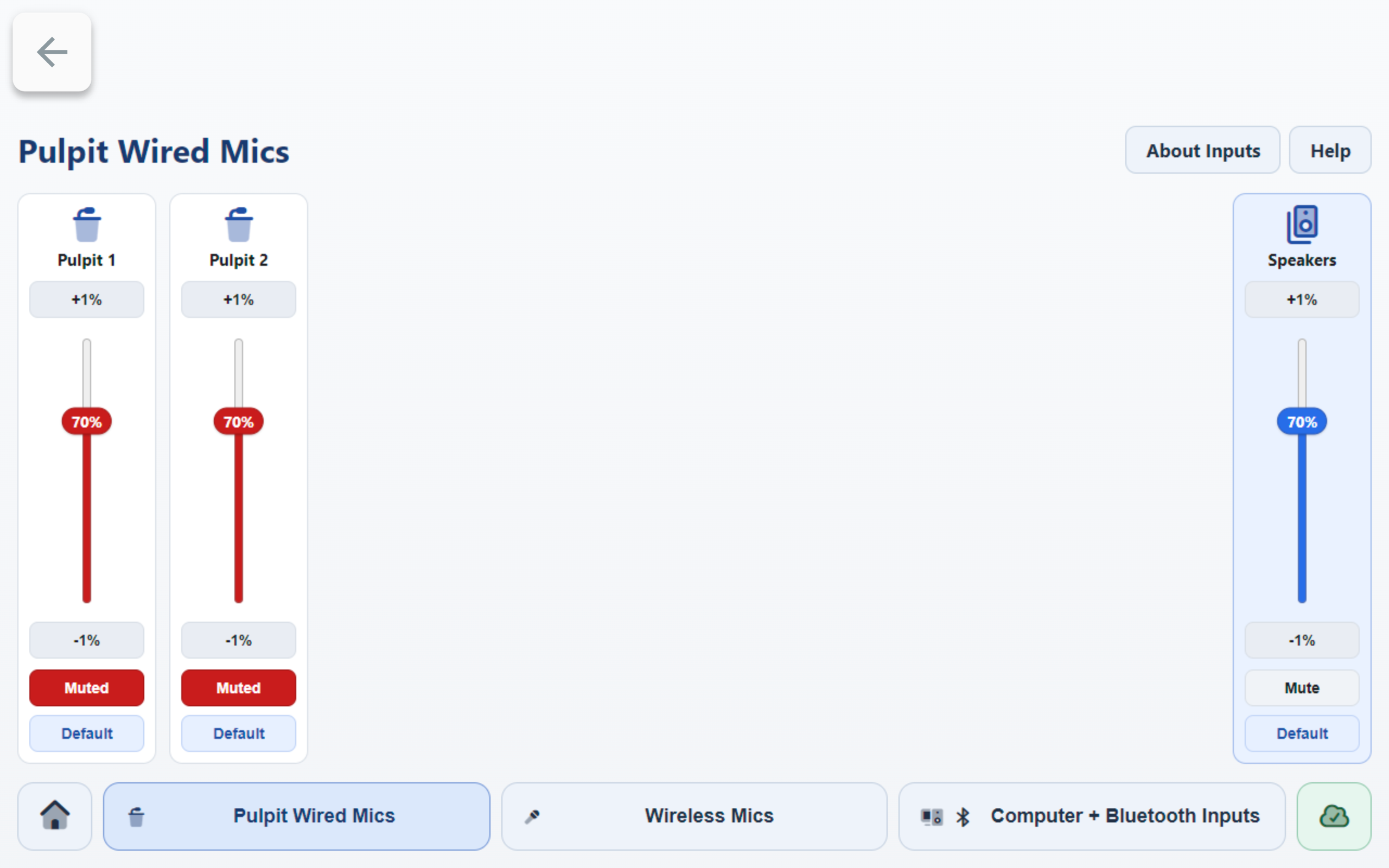 Pulpit Preset Controls