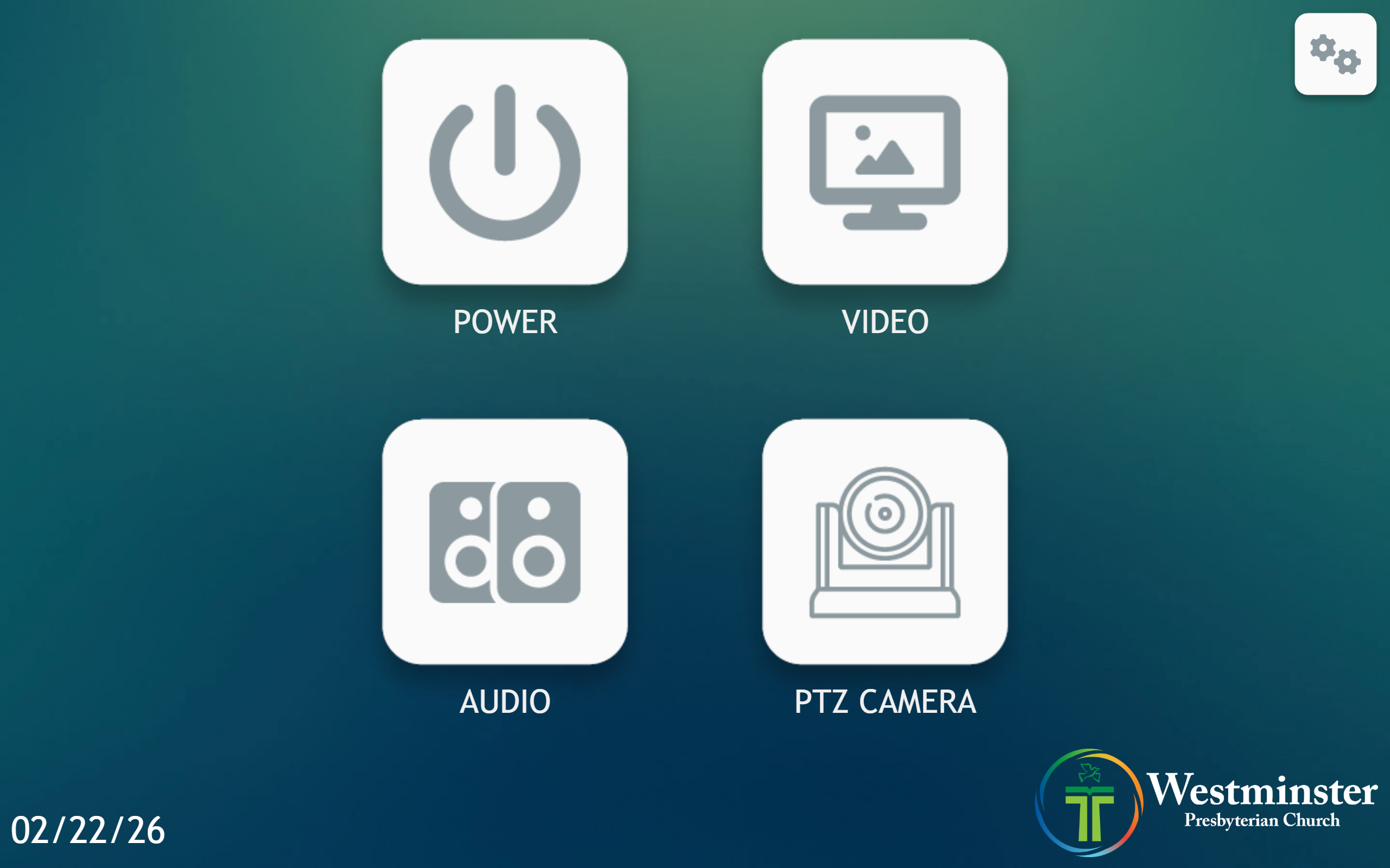 Control Screen Homepage